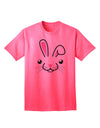 Charming Bunny Face Graphic Adult T-Shirt - A Must-Have for Casual Chic Wardrobe-Mens T-shirts-TooLoud-Neon-Pink-Small-Davson Sales
