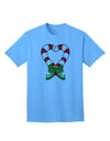 Charming Candy Cane Heart - Christmas Adult T-Shirt Collection-Mens T-shirts-TooLoud-Aquatic-Blue-Small-Davson Sales