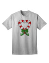 Charming Candy Cane Heart - Christmas Adult T-Shirt Collection-Mens T-shirts-TooLoud-AshGray-Small-Davson Sales