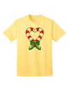 Charming Candy Cane Heart - Christmas Adult T-Shirt Collection-Mens T-shirts-TooLoud-Yellow-Small-Davson Sales