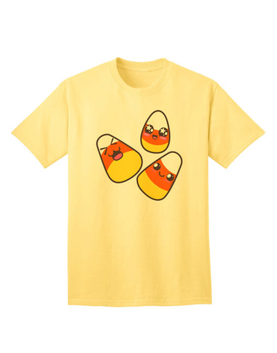 Charming Candy Corn Family Halloween Adult T-Shirt - Perfect for Festive Celebrations-Mens T-shirts-TooLoud-Yellow-Small-Davson Sales