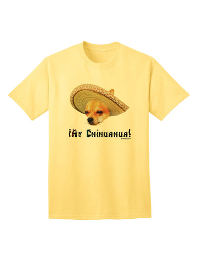 Charming Chihuahua Dog with Sombrero - Ay Chihuahua Adult T-Shirt by TooLoud-Mens T-shirts-TooLoud-Yellow-Small-Davson Sales