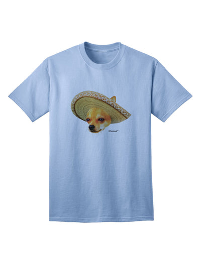 Charming Chihuahua Dog with Sombrero - Exquisite Patchwork Design Adult T-Shirt by TooLoud-Mens T-shirts-TooLoud-Light-Blue-Small-Davson Sales