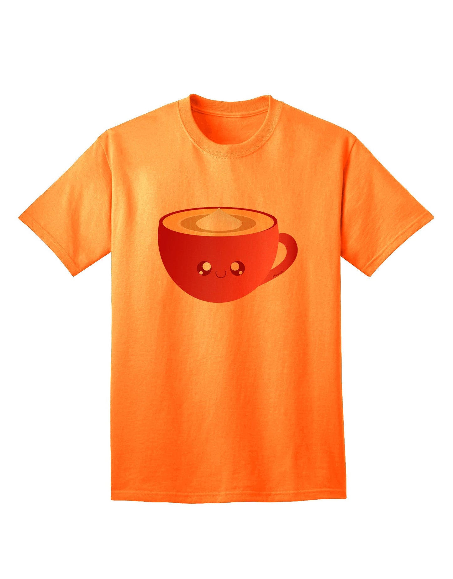 Charming Christmas Eggnog Graphic Adult T-Shirt - Perfect for Festive Celebrations-Mens T-shirts-TooLoud-Neon-Orange-Small-Davson Sales