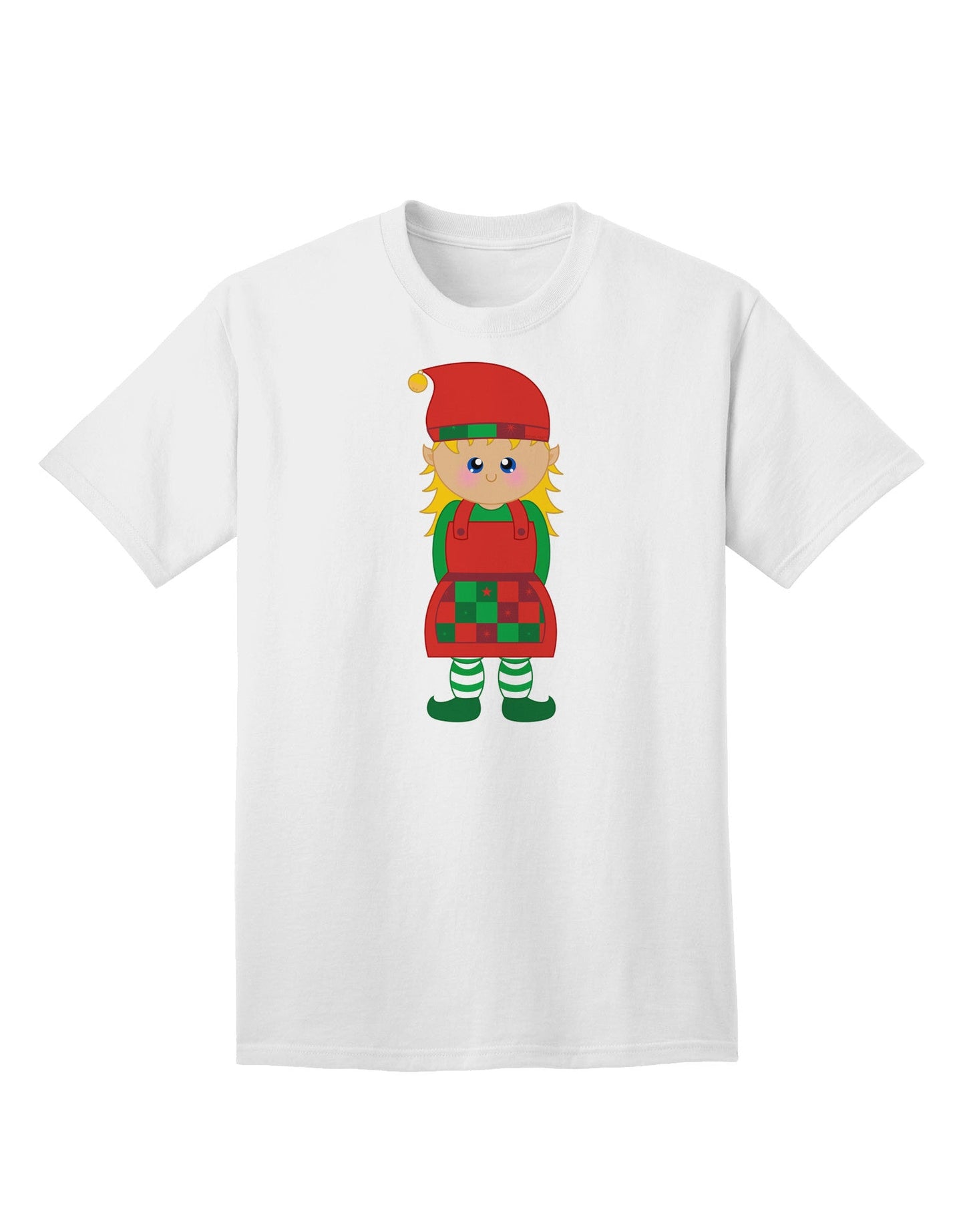 Charming Christmas Elf Girl - Adult T-Shirt for Festive Season Elegance-Mens T-shirts-TooLoud-White-Small-Davson Sales