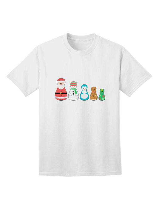 Charming Christmas Matryoshka Nesting Dolls - Premium Adult T-Shirt Collection-Mens T-shirts-TooLoud-White-Small-Davson Sales
