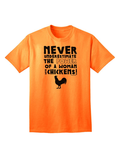 Charming Countryside: A Woman With Chickens - Adult T-Shirt Collection-Mens T-shirts-TooLoud-Neon-Orange-Small-Davson Sales