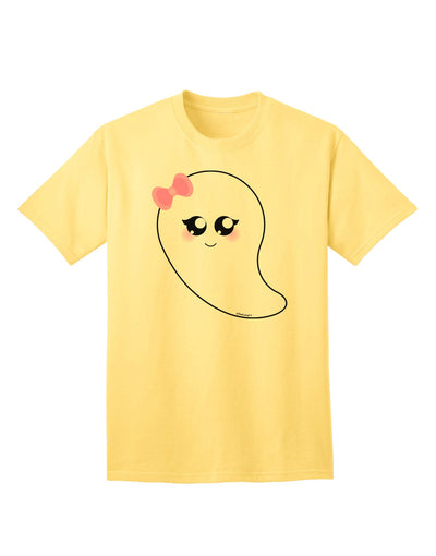 Charming 'Cute Girl Ghost' Halloween Adult T-Shirt - A Must-Have Festive Apparel-Mens T-shirts-TooLoud-Yellow-Small-Davson Sales