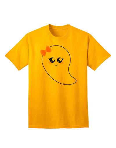 Charming 'Cute Girl Ghost' Halloween Adult T-Shirt - A Must-Have Festive Apparel-Mens T-shirts-TooLoud-Gold-Small-Davson Sales