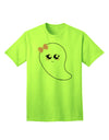 Charming 'Cute Girl Ghost' Halloween Adult T-Shirt - A Must-Have Festive Apparel-Mens T-shirts-TooLoud-Neon-Green-Small-Davson Sales