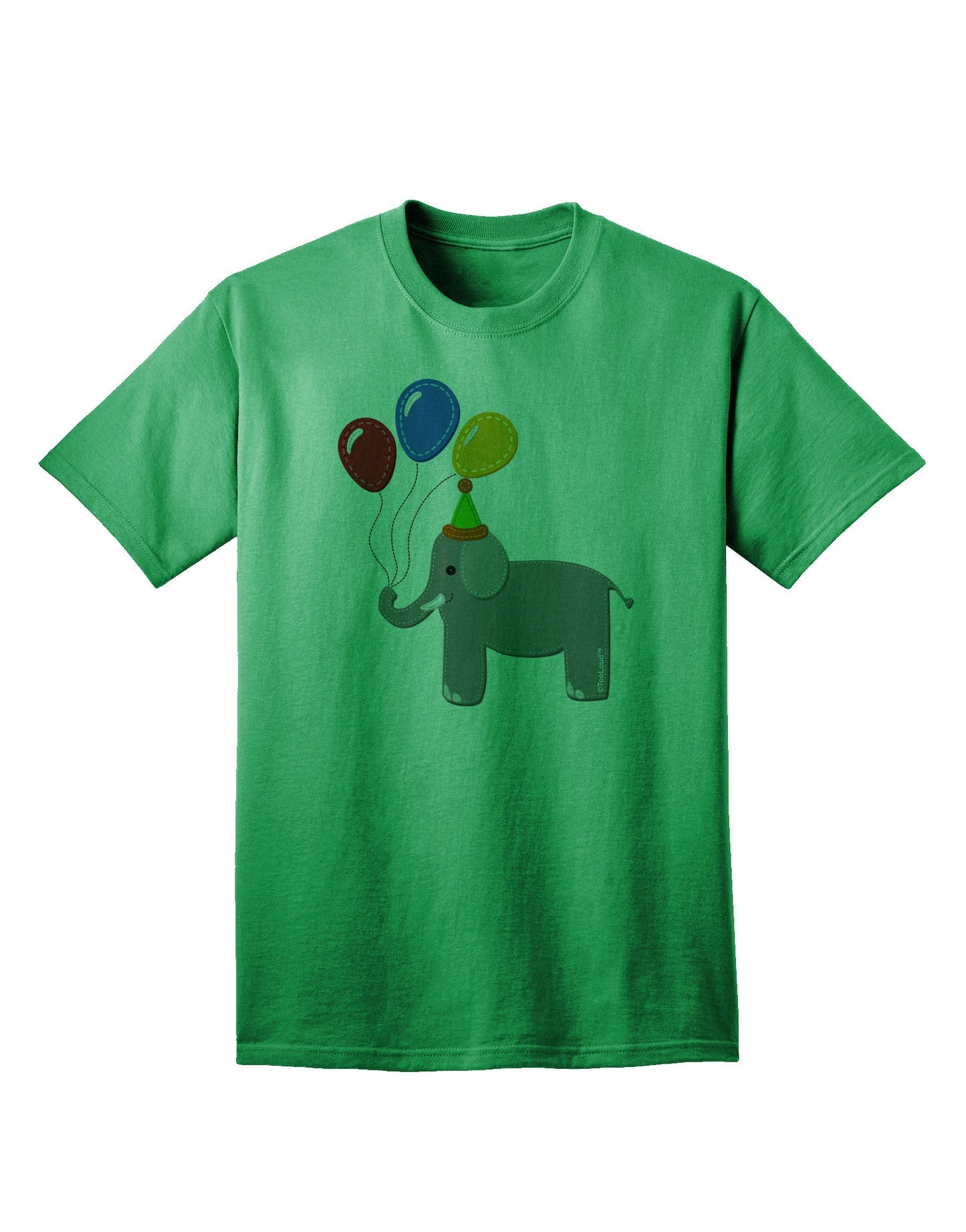 Charming Elephant with Balloons: Premium Adult T-Shirt Collection-Mens T-shirts-TooLoud-Kelly-Green-Small-Davson Sales