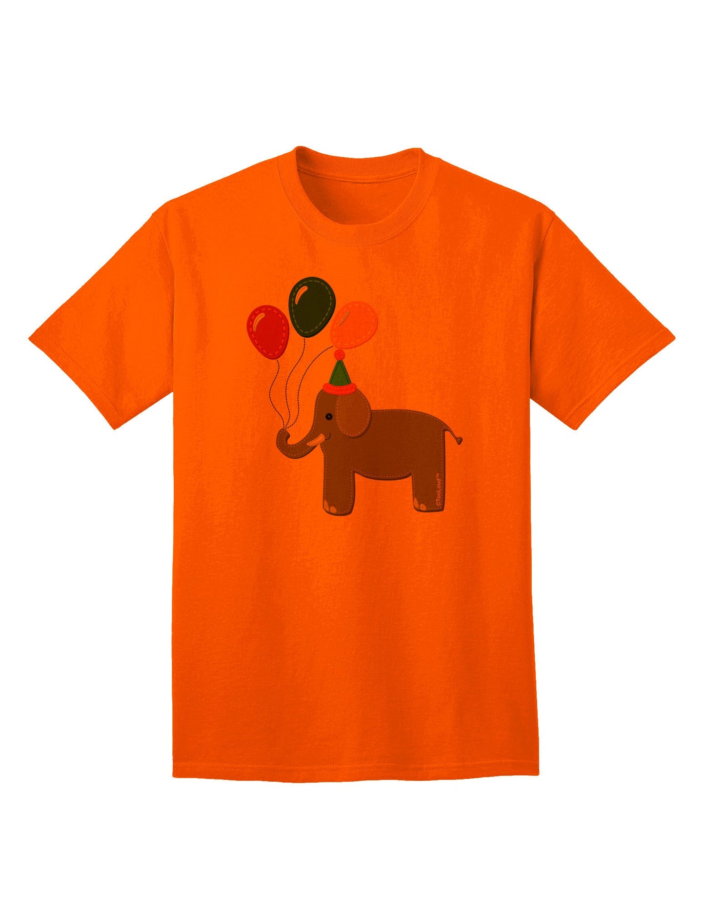 Charming Elephant with Balloons: Premium Adult T-Shirt Collection-Mens T-shirts-TooLoud-Orange-Small-Davson Sales