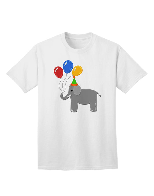 Charming Elephant with Balloons: Premium Adult T-Shirt Collection-Mens T-shirts-TooLoud-White-Small-Davson Sales