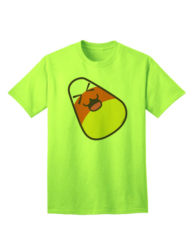 Charming 'Father Candy Corn' Family Halloween Adult T-Shirt - Perfect for Festive Celebrations-Mens T-shirts-TooLoud-Neon-Green-Small-Davson Sales