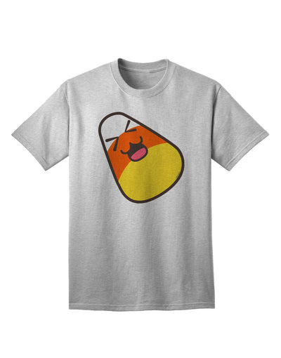 Charming 'Father Candy Corn' Family Halloween Adult T-Shirt - Perfect for Festive Celebrations-Mens T-shirts-TooLoud-AshGray-Small-Davson Sales