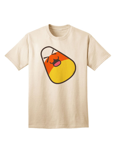 Charming 'Father Candy Corn' Family Halloween Adult T-Shirt - Perfect for Festive Celebrations-Mens T-shirts-TooLoud-Natural-Small-Davson Sales