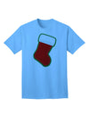 Charming Faux Applique Christmas Stocking Adult T-Shirt - A Festive Ecommerce Exclusive-Mens T-shirts-TooLoud-Aquatic-Blue-Small-Davson Sales