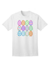 Charming Faux Applique Easter Eggs - Adult T-Shirt Collection for Festive Elegance-Mens T-shirts-TooLoud-White-Small-Davson Sales