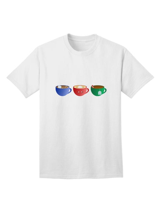 Charming Festive Beverage Ensemble - Adult Christmas T-Shirt Collection-Mens T-shirts-TooLoud-White-Small-Davson Sales