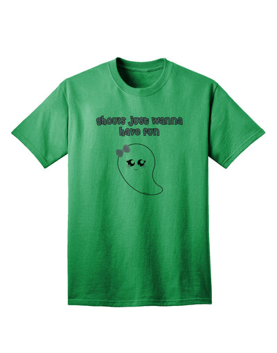 Charming 'Ghouls Just Wanna Have Fun' Ghost Design - Premium Halloween Adult T-Shirt Collection-Mens T-shirts-TooLoud-Kelly-Green-Small-Davson Sales