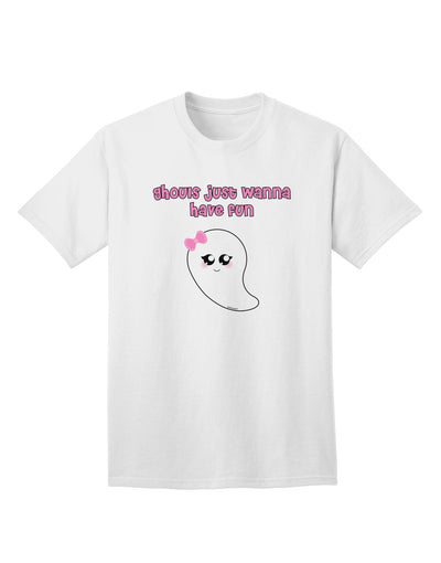 Charming 'Ghouls Just Wanna Have Fun' Ghost Design - Premium Halloween Adult T-Shirt Collection-Mens T-shirts-TooLoud-White-Small-Davson Sales