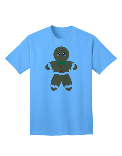 Charming Gingerbread Man Christmas Adult T-Shirt - A Festive Ecommerce Exclusive-Mens T-shirts-TooLoud-Aquatic-Blue-Small-Davson Sales