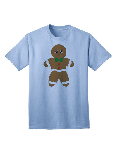 Charming Gingerbread Man Christmas Adult T-Shirt - A Festive Ecommerce Exclusive-Mens T-shirts-TooLoud-Light-Blue-Small-Davson Sales