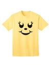 Charming 'Girl Jack O Lantern' Pumpkin Face - Adult T-Shirt for Casual Chic-Mens T-shirts-TooLoud-Yellow-Small-Davson Sales