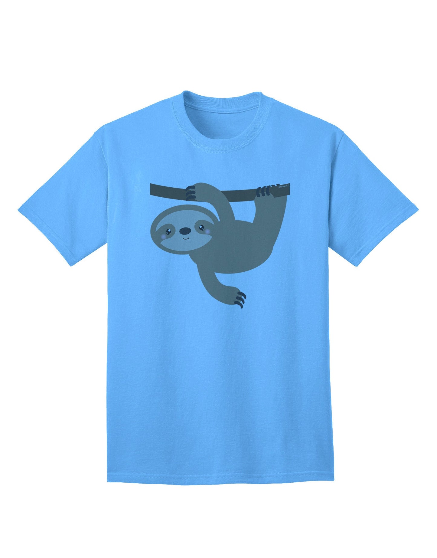 Charming Hanging Sloth Graphic Adult T-Shirt - A Must-Have for Casual Elegance-Mens T-shirts-TooLoud-Aquatic-Blue-Small-Davson Sales