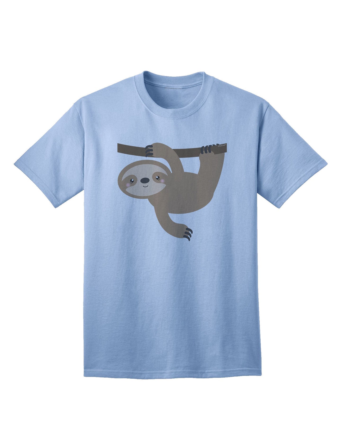 Charming Hanging Sloth Graphic Adult T-Shirt - A Must-Have for Casual Elegance-Mens T-shirts-TooLoud-Light-Blue-Small-Davson Sales