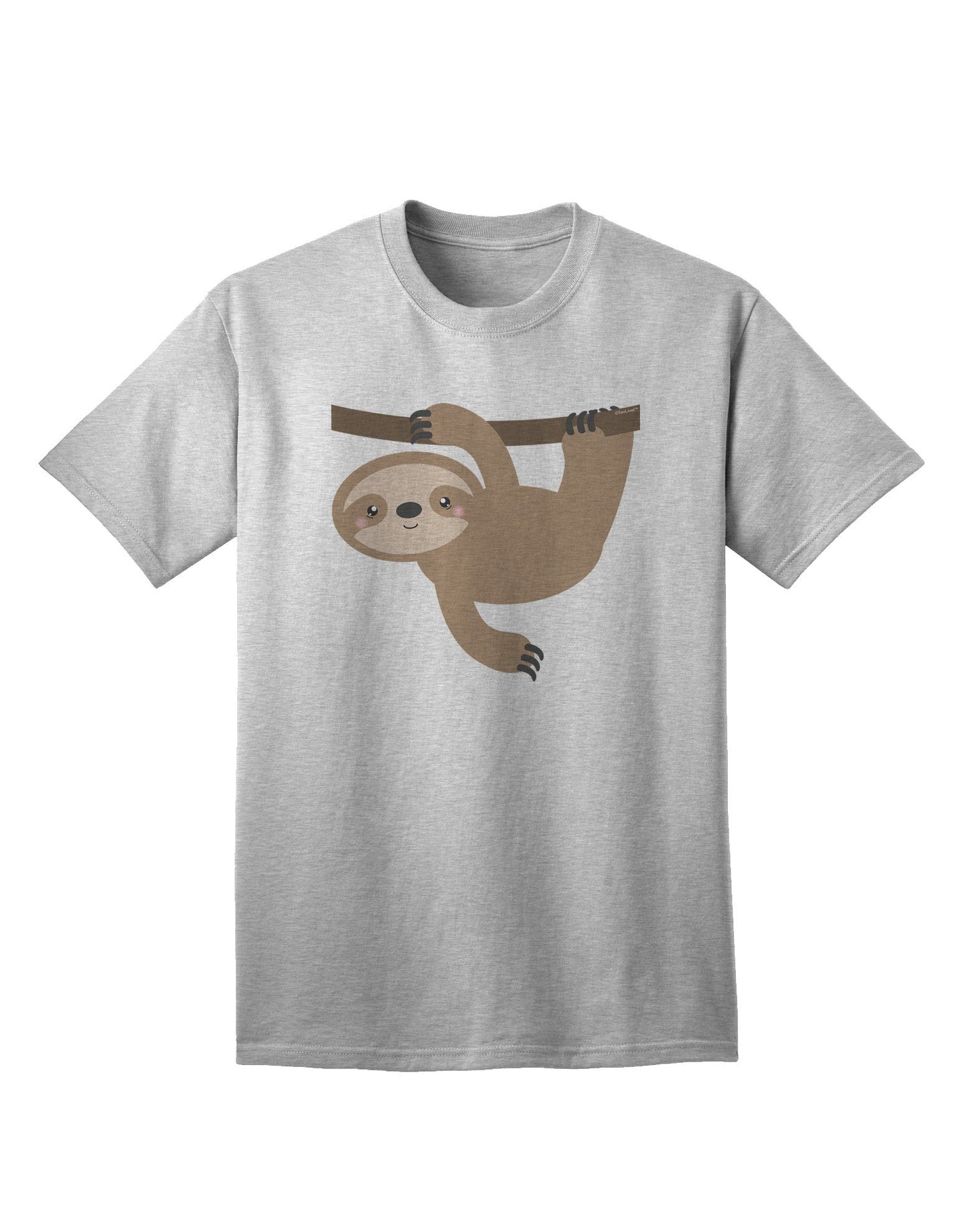 Charming Hanging Sloth Graphic Adult T-Shirt - A Must-Have for Casual Elegance-Mens T-shirts-TooLoud-AshGray-Small-Davson Sales