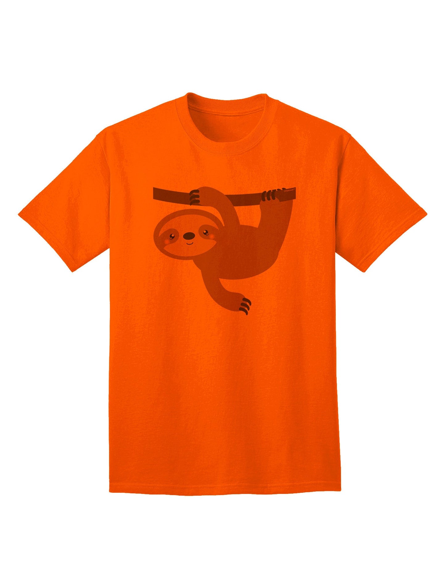 Charming Hanging Sloth Graphic Adult T-Shirt - A Must-Have for Casual Elegance-Mens T-shirts-TooLoud-Orange-Small-Davson Sales