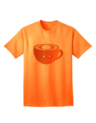 Charming Holiday Collection: Pumpkin Spice Latte Adult T-Shirt - A Cute Festive Essential-Mens T-shirts-TooLoud-Neon-Orange-Small-Davson Sales