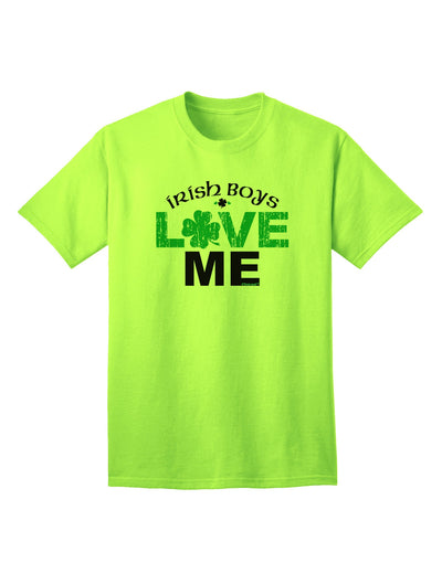 Charming Irish Boys Love Me - Premium Adult T-Shirt Collection-Mens T-shirts-TooLoud-Neon-Green-Small-Davson Sales