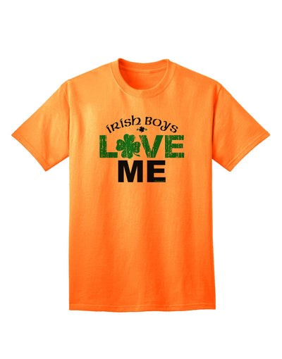 Charming Irish Boys Love Me - Premium Adult T-Shirt Collection-Mens T-shirts-TooLoud-Neon-Orange-Small-Davson Sales