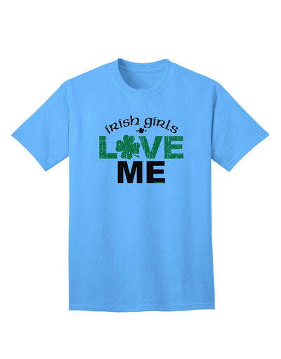 Charming Irish Girls Love Me - Premium Adult T-Shirt Collection-Mens T-shirts-TooLoud-Aquatic-Blue-Small-Davson Sales
