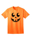 Charming Jack O Lantern Pumpkin Face - Premium Adult T-Shirt for Casual Wear-Mens T-shirts-TooLoud-Neon-Orange-Small-Davson Sales