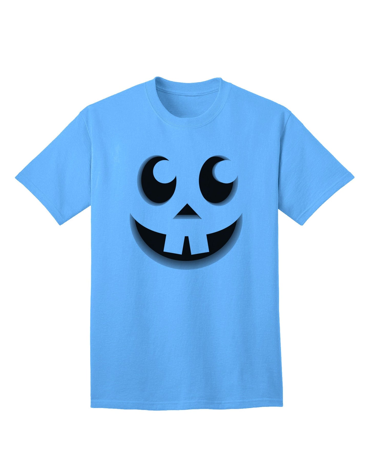 Charming Jack O Lantern Pumpkin Face - Premium Adult T-Shirt for Casual Wear-Mens T-shirts-TooLoud-Aquatic-Blue-Small-Davson Sales