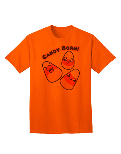 Charming Kawaii Candy Corn - Adult Halloween T-Shirt for the Fashion-Conscious-Mens T-shirts-TooLoud-Orange-Small-Davson Sales