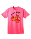 Charming Kawaii Candy Corn - Adult Halloween T-Shirt for the Fashion-Conscious-Mens T-shirts-TooLoud-Neon-Pink-Small-Davson Sales