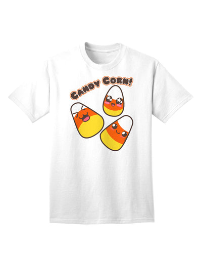 Charming Kawaii Candy Corn - Adult Halloween T-Shirt for the Fashion-Conscious-Mens T-shirts-TooLoud-White-Small-Davson Sales