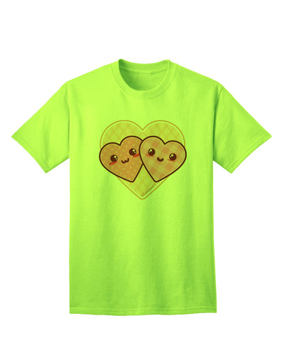 Charming Kawaii Hearts Adult T-Shirt - A Super Cute Addition to Your Wardrobe-Mens T-shirts-TooLoud-Neon-Green-Small-Davson Sales