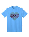Charming Kawaii Hearts Adult T-Shirt - A Super Cute Addition to Your Wardrobe-Mens T-shirts-TooLoud-Aquatic-Blue-Small-Davson Sales