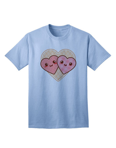 Charming Kawaii Hearts Adult T-Shirt - A Super Cute Addition to Your Wardrobe-Mens T-shirts-TooLoud-Light-Blue-Small-Davson Sales