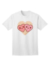 Charming Kawaii Hearts Adult T-Shirt - A Super Cute Addition to Your Wardrobe-Mens T-shirts-TooLoud-White-Small-Davson Sales