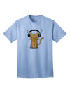 Charming Kitty With Headphones: Premium Adult T-Shirt Collection-Mens T-shirts-TooLoud-Light-Blue-Small-Davson Sales