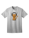 Charming Kitty With Headphones: Premium Adult T-Shirt Collection-Mens T-shirts-TooLoud-AshGray-Small-Davson Sales