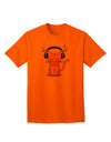 Charming Kitty With Headphones: Premium Adult T-Shirt Collection-Mens T-shirts-TooLoud-Orange-Small-Davson Sales