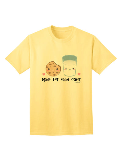 Charming Milk and Cookie - Perfectly Paired Adult T-Shirt by TooLoud-Mens T-shirts-TooLoud-Yellow-Small-Davson Sales