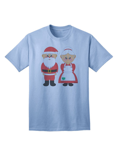 Charming Mr. and Mrs. Santa Claus Couple - Adult Christmas T-Shirt Collection-Mens T-shirts-TooLoud-Light-Blue-Small-Davson Sales